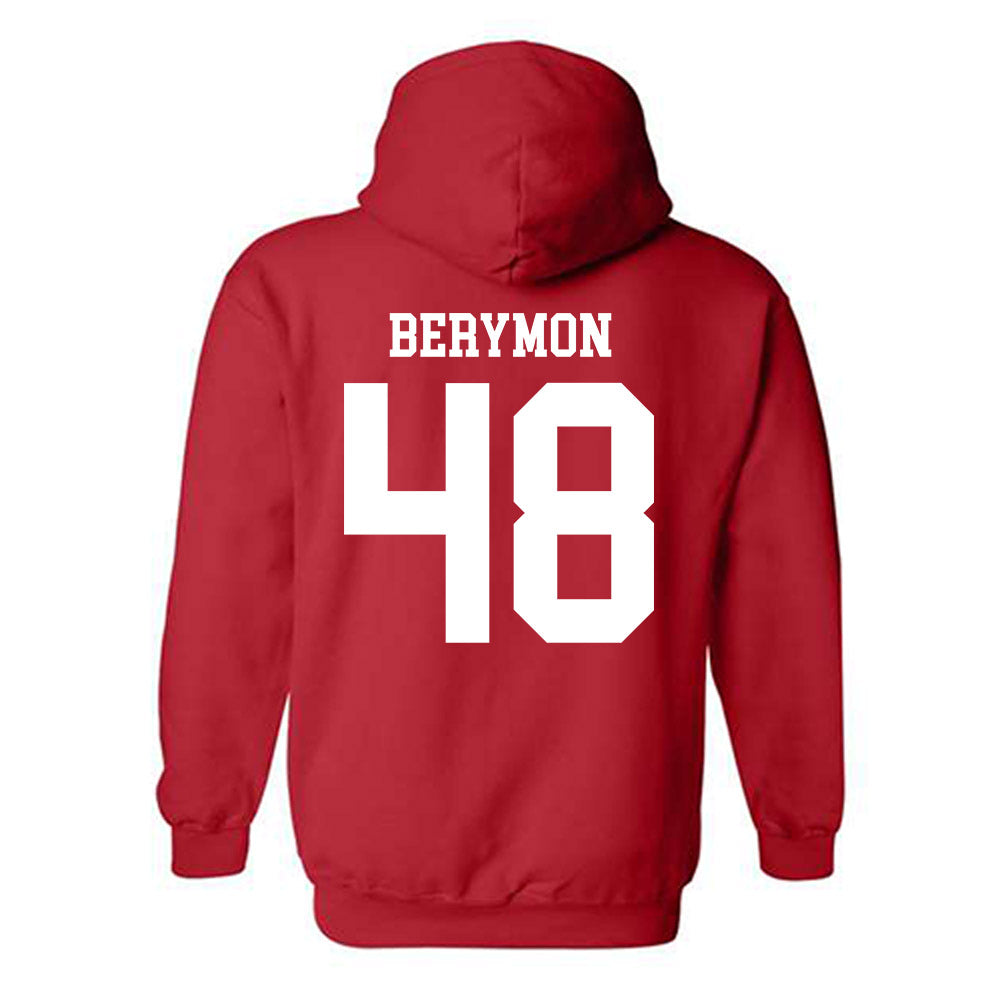 Nebraska - NCAA Football : Dylan Berymon - Fashion Shersey Hooded Sweatshirt-1