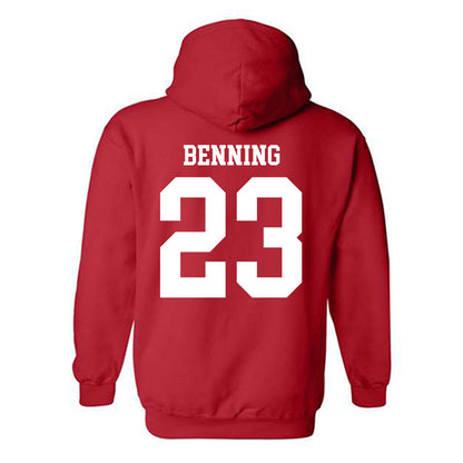 Nebraska - NCAA Football : Caleb Benning - Fashion Shersey Hooded Sweatshirt-1