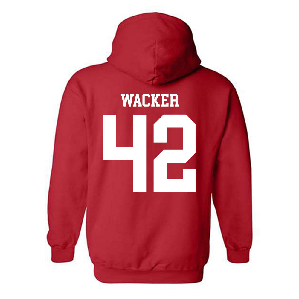 Nebraska - NCAA Football : Derek Wacker - Fashion Shersey Hooded Sweatshirt-1