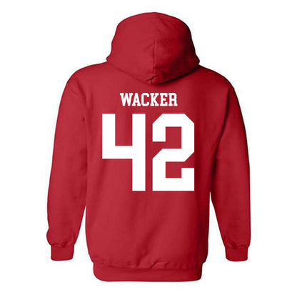 Nebraska - NCAA Football : Derek Wacker - Fashion Shersey Hooded Sweatshirt-1