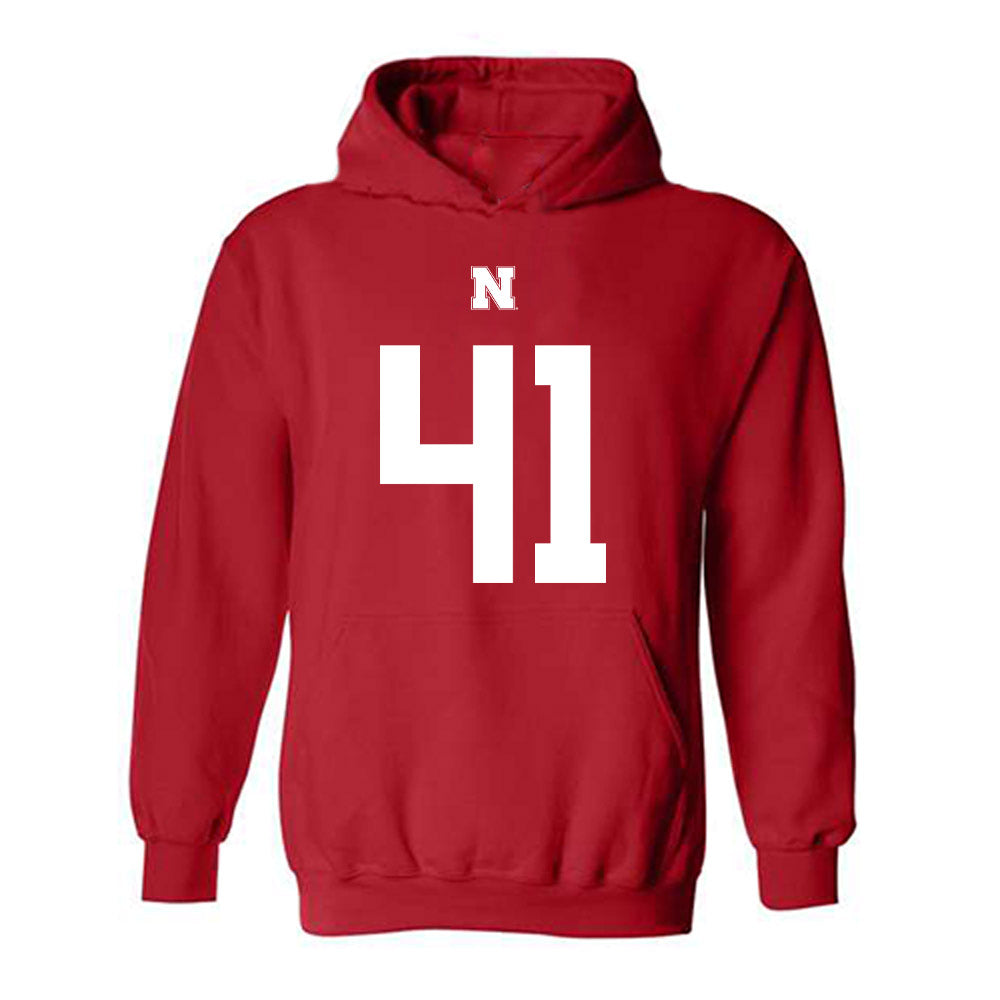 Nebraska - NCAA Football : Luke Sorensen - Fashion Shersey Hooded Sweatshirt-0