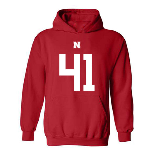 Nebraska - NCAA Football : Luke Sorensen - Fashion Shersey Hooded Sweatshirt-0