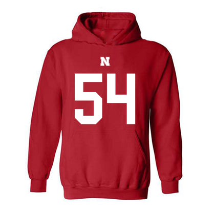 Nebraska - NCAA Football : Brendan Black - Fashion Shersey Hooded Sweatshirt-0