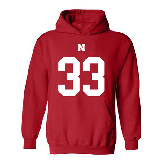 Nebraska - NCAA Football : Owen Chambliss - Fashion Shersey Hooded Sweatshirt-0