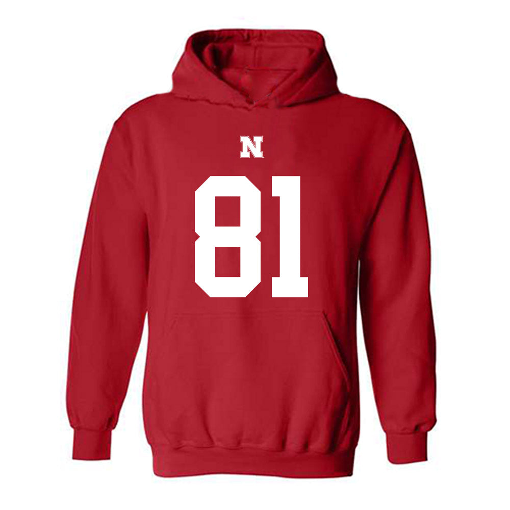 Nebraska - NCAA Football : Hayes Miller - Fashion Shersey Hooded Sweatshirt-0