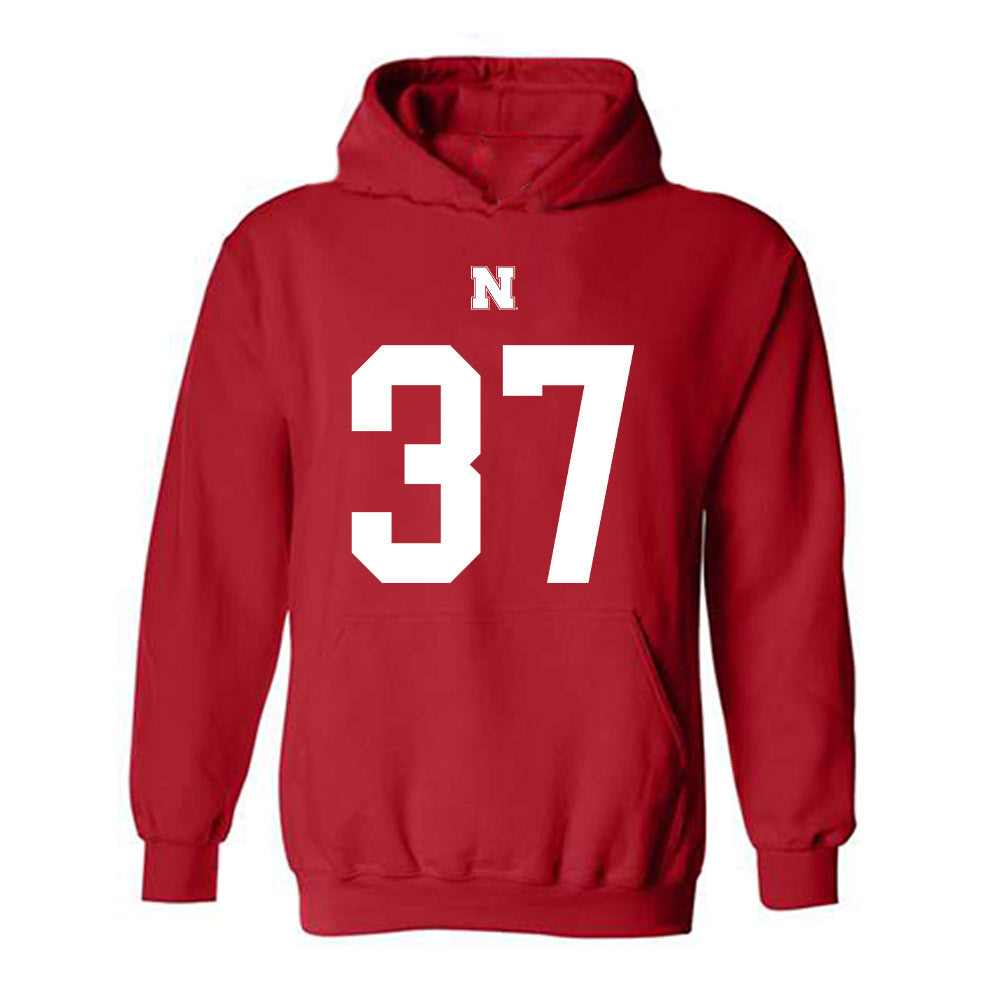 Nebraska - NCAA Football : Kamdyn Koch - Fashion Shersey Hooded Sweatshirt-0