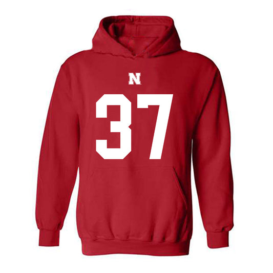 Nebraska - NCAA Football : Kamdyn Koch - Fashion Shersey Hooded Sweatshirt-0