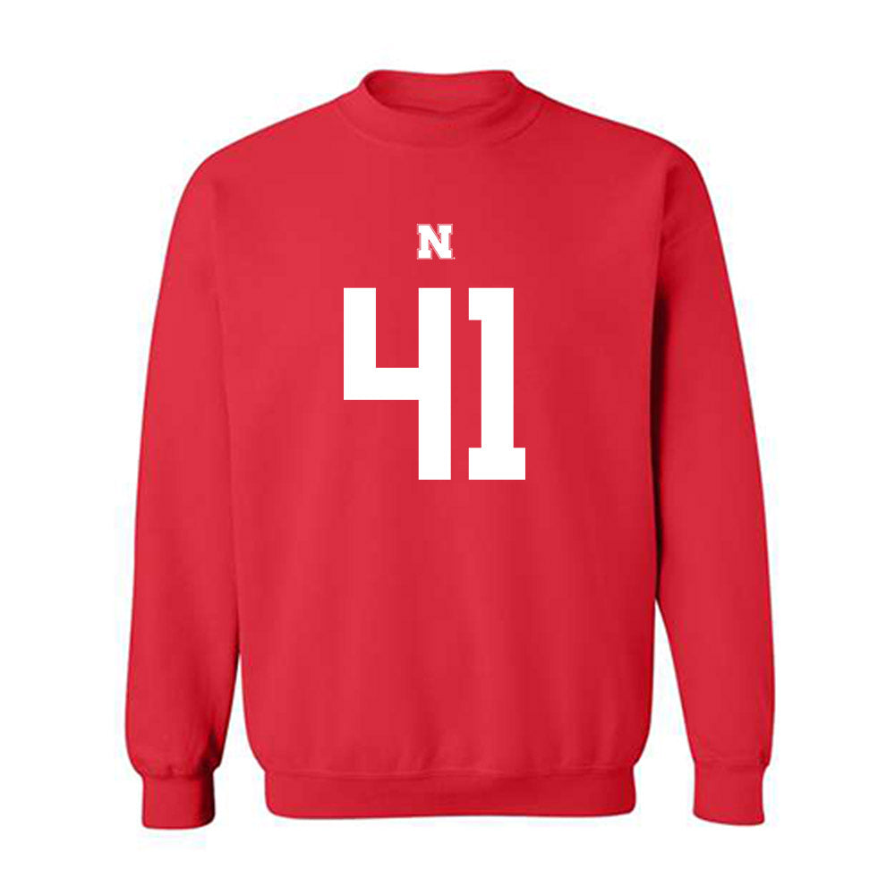 Nebraska - NCAA Football : Tanner Terch - Fashion Shersey Crewneck Sweatshirt-0