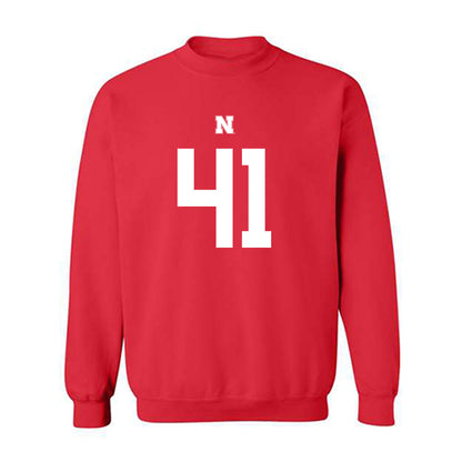 Nebraska - NCAA Football : Tanner Terch - Fashion Shersey Crewneck Sweatshirt-0