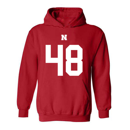 Nebraska - NCAA Football : Dylan Berymon - Fashion Shersey Hooded Sweatshirt-0