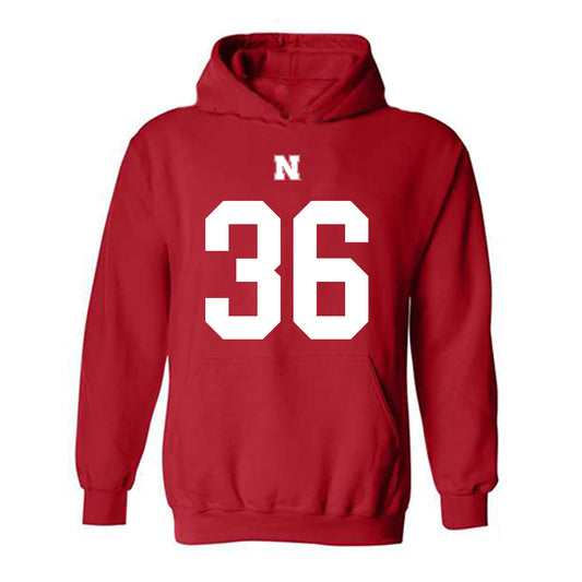 Nebraska - NCAA Football : Rowdy Bauer - Fashion Shersey Hooded Sweatshirt-0