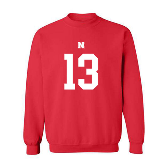 Nebraska - NCAA Football : Nyziah Hunter - Fashion Shersey Crewneck Sweatshirt-0