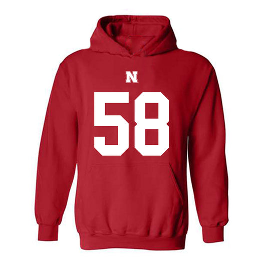 Nebraska - NCAA Football : Jake Peters - Fashion Shersey Hooded Sweatshirt-0