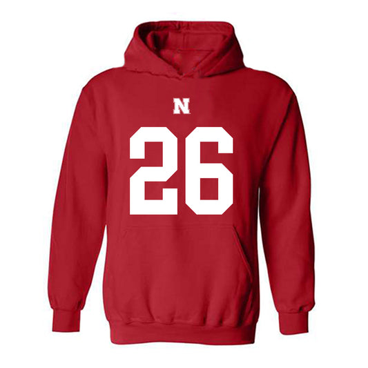 Nebraska - NCAA Football : Dwayne Mcdougle - Fashion Shersey Hooded Sweatshirt-0