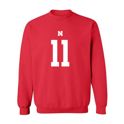 Nebraska - NCAA Football : Demitrius Bell - Fashion Shersey Crewneck Sweatshirt-0