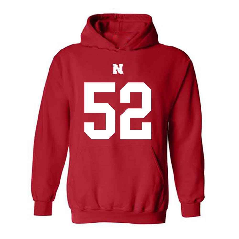 Nebraska - NCAA Football : Dylan Rogers - Fashion Shersey Hooded Sweatshirt-0