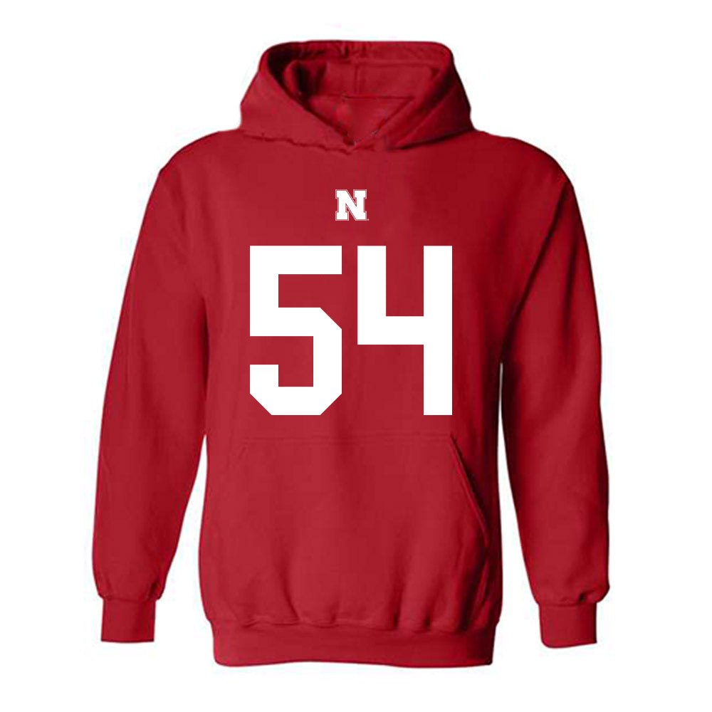Nebraska - NCAA Football : Brendan Black - Fashion Shersey Hooded Sweatshirt-0