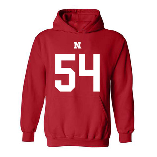 Nebraska - NCAA Football : Brendan Black - Fashion Shersey Hooded Sweatshirt-0