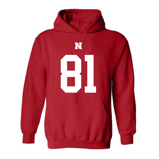 Nebraska - NCAA Football : Hayes Miller - Fashion Shersey Hooded Sweatshirt-0