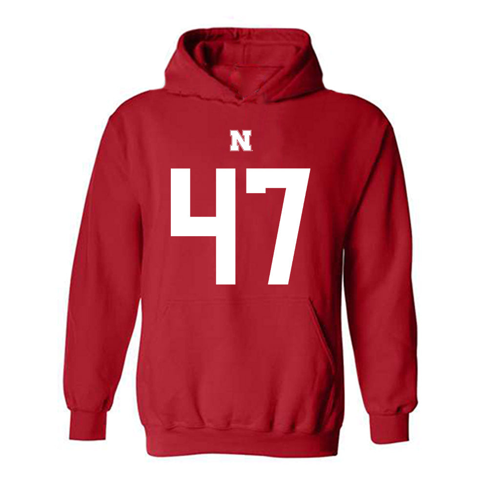 Nebraska - NCAA Football : Gage Stenger - Fashion Shersey Hooded Sweatshirt-0