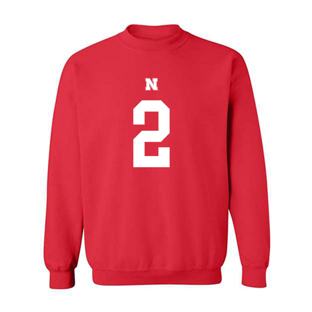 Nebraska - NCAA Football : Jacory Barney Jr - Fashion Shersey Crewneck Sweatshirt-0