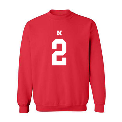 Nebraska - NCAA Football : Jacory Barney Jr - Fashion Shersey Crewneck Sweatshirt-0