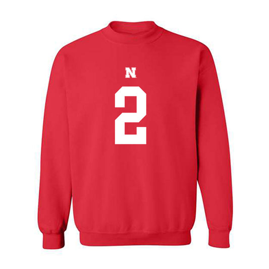 Nebraska - NCAA Football : Jacory Barney Jr - Fashion Shersey Crewneck Sweatshirt-0