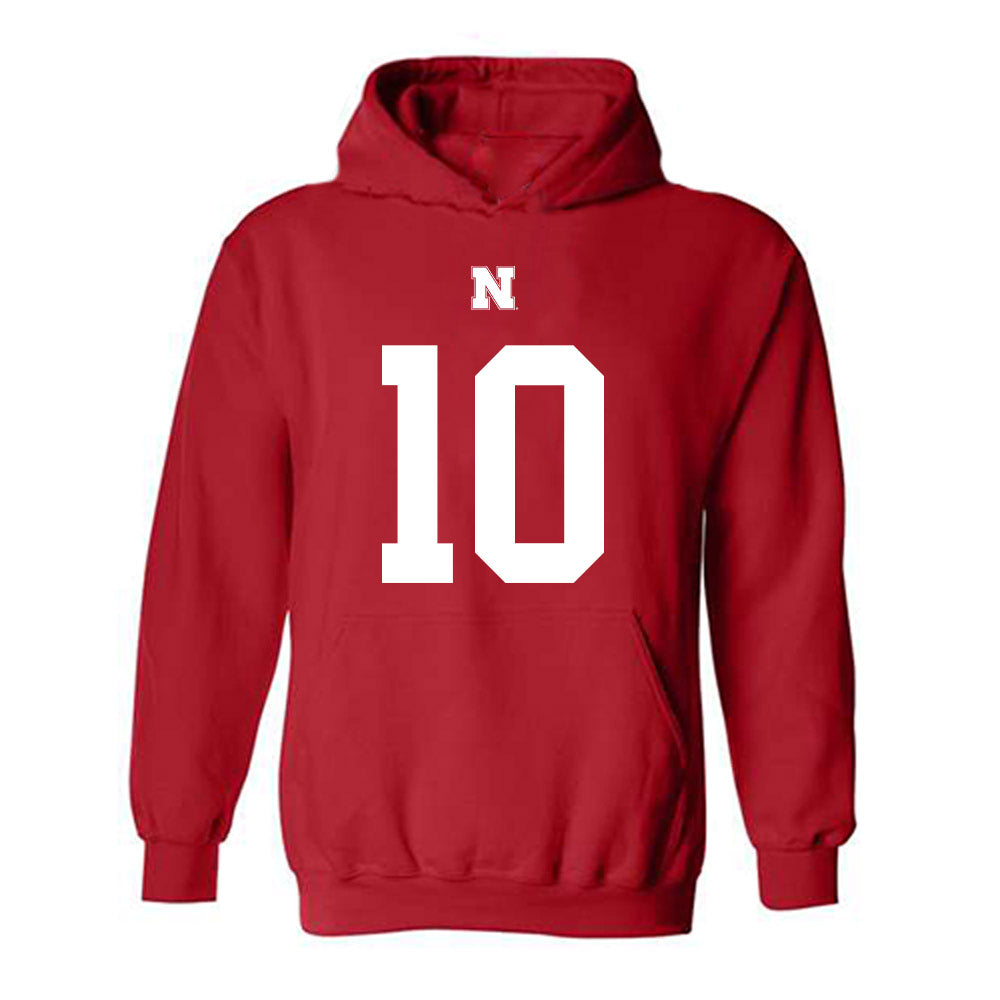 Nebraska - NCAA Football : Anthony Colandrea - Fashion Shersey Hooded Sweatshirt-0