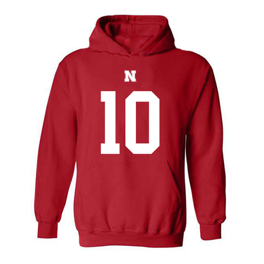 Nebraska - NCAA Football : Anthony Colandrea - Fashion Shersey Hooded Sweatshirt-0