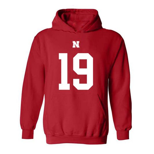 Nebraska - NCAA Football : Justyn Rhett - Fashion Shersey Hooded Sweatshirt-0