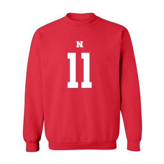 Nebraska - NCAA Football : Kwazi Gilmer - Fashion Shersey Crewneck Sweatshirt-0