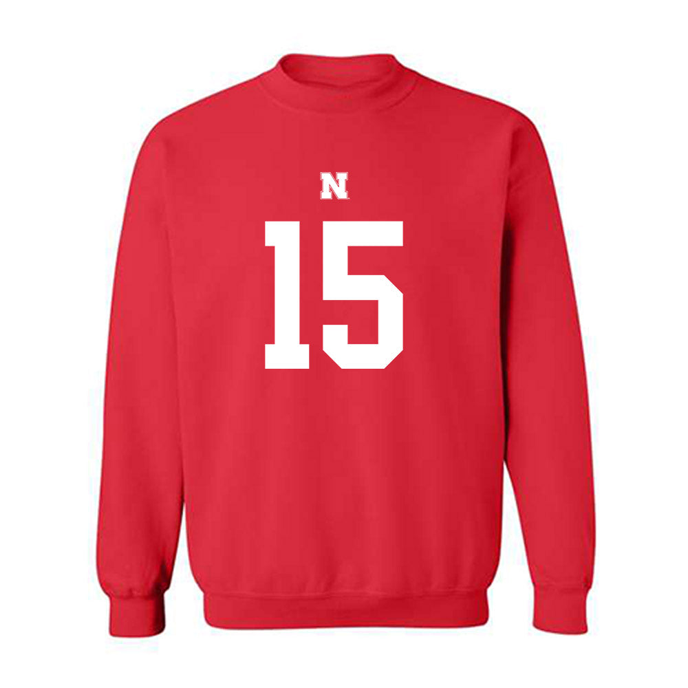 Nebraska - NCAA Football : Anthony Jones Jr. - Fashion Shersey Crewneck Sweatshirt-0