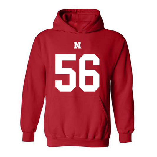 Nebraska - NCAA Football : Pierce Mooberry - Fashion Shersey Hooded Sweatshirt-0