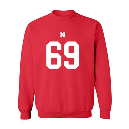 Nebraska - NCAA Football : Landen Davidson - Fashion Shersey Crewneck Sweatshirt-0