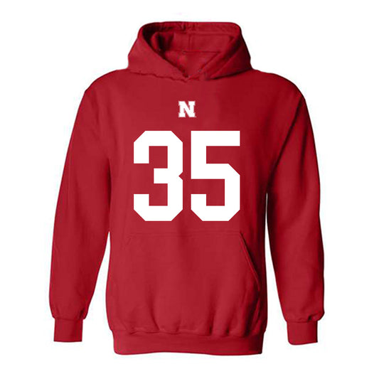 Nebraska - NCAA Football : Mekhi Nelson - Fashion Shersey Hooded Sweatshirt-0
