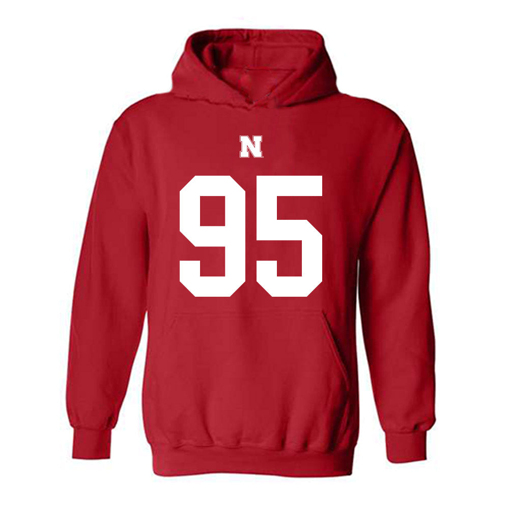 Nebraska - NCAA Football : Gabriel Moore - Fashion Shersey Hooded Sweatshirt-0