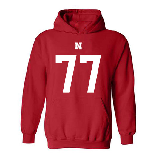 Nebraska - NCAA Football : Gunnar Gottula - Fashion Shersey Hooded Sweatshirt-0