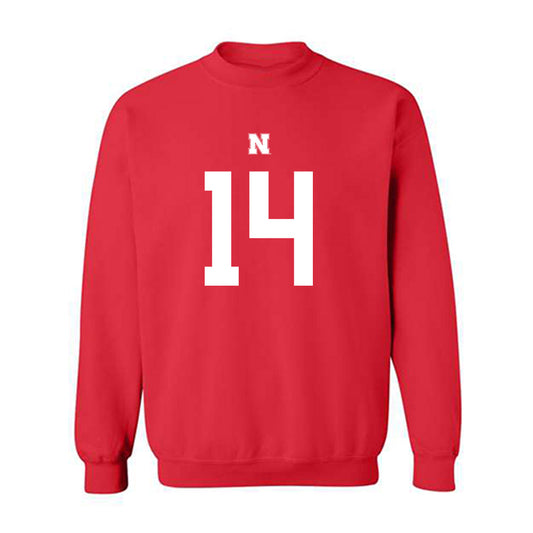 Nebraska - NCAA Football : TJ Lateef - Fashion Shersey Crewneck Sweatshirt-0