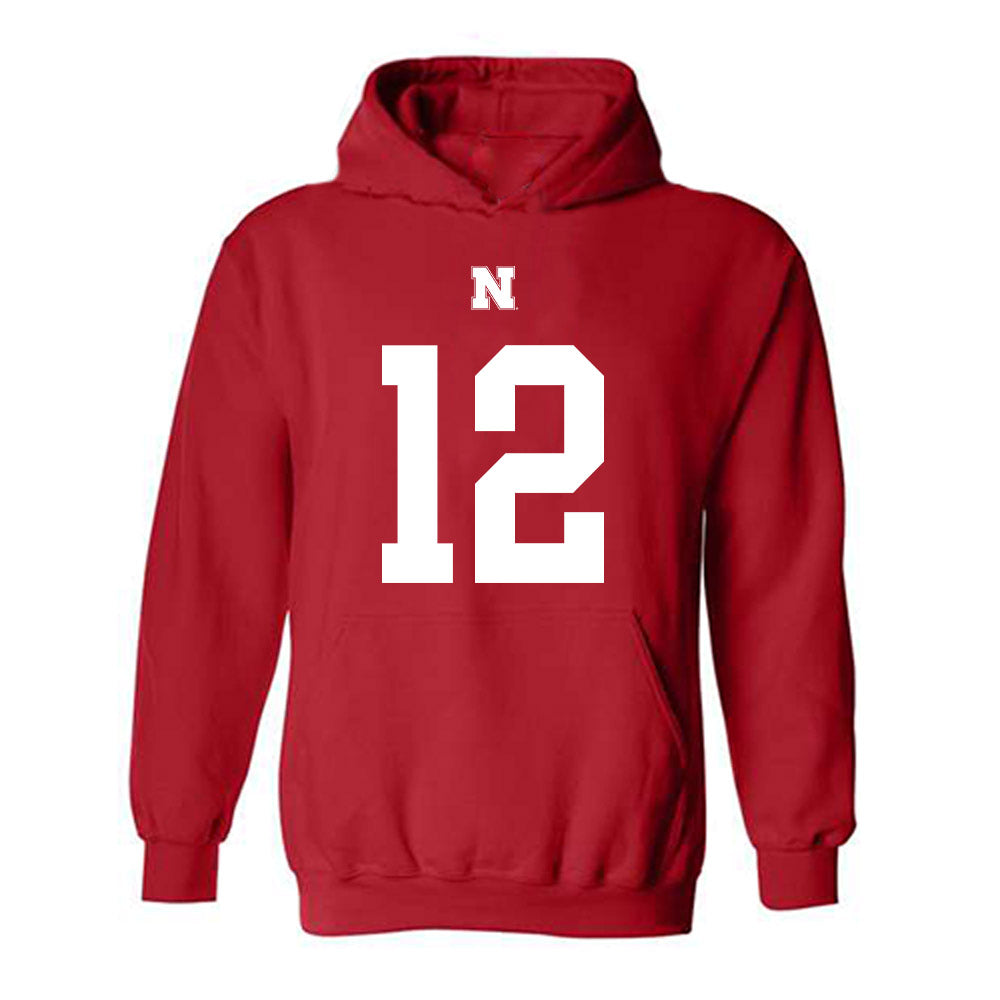 Nebraska - NCAA Football : Daniel Kaelin - Fashion Shersey Hooded Sweatshirt-0