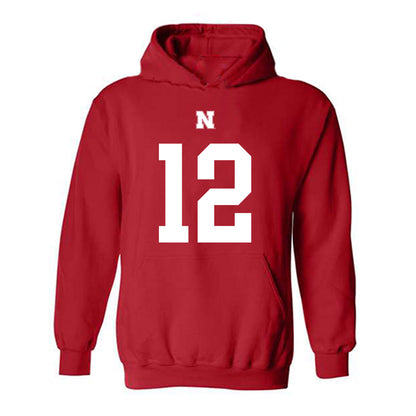 Nebraska - NCAA Football : Daniel Kaelin - Fashion Shersey Hooded Sweatshirt-0