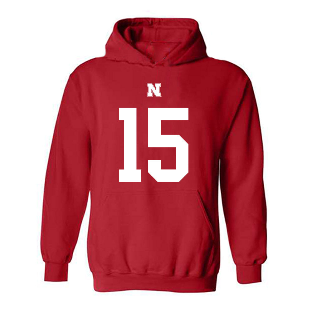 Nebraska - NCAA Football : Anthony Jones Jr. - Fashion Shersey Hooded Sweatshirt-0