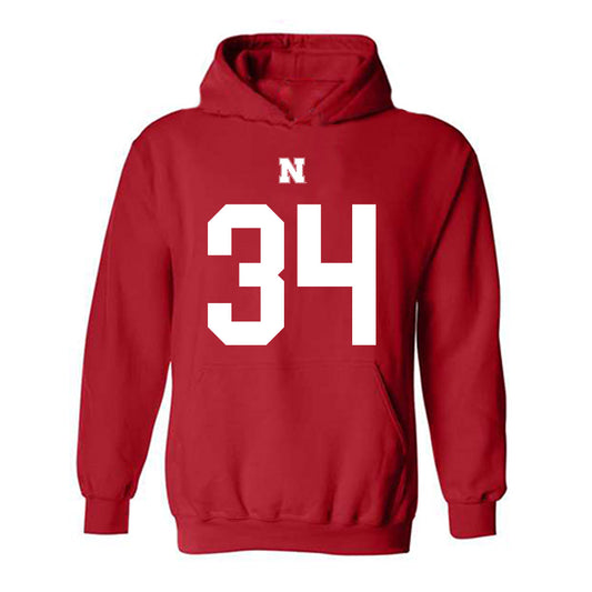 Nebraska - NCAA Football : Owen Stoudmire - Fashion Shersey Hooded Sweatshirt-0