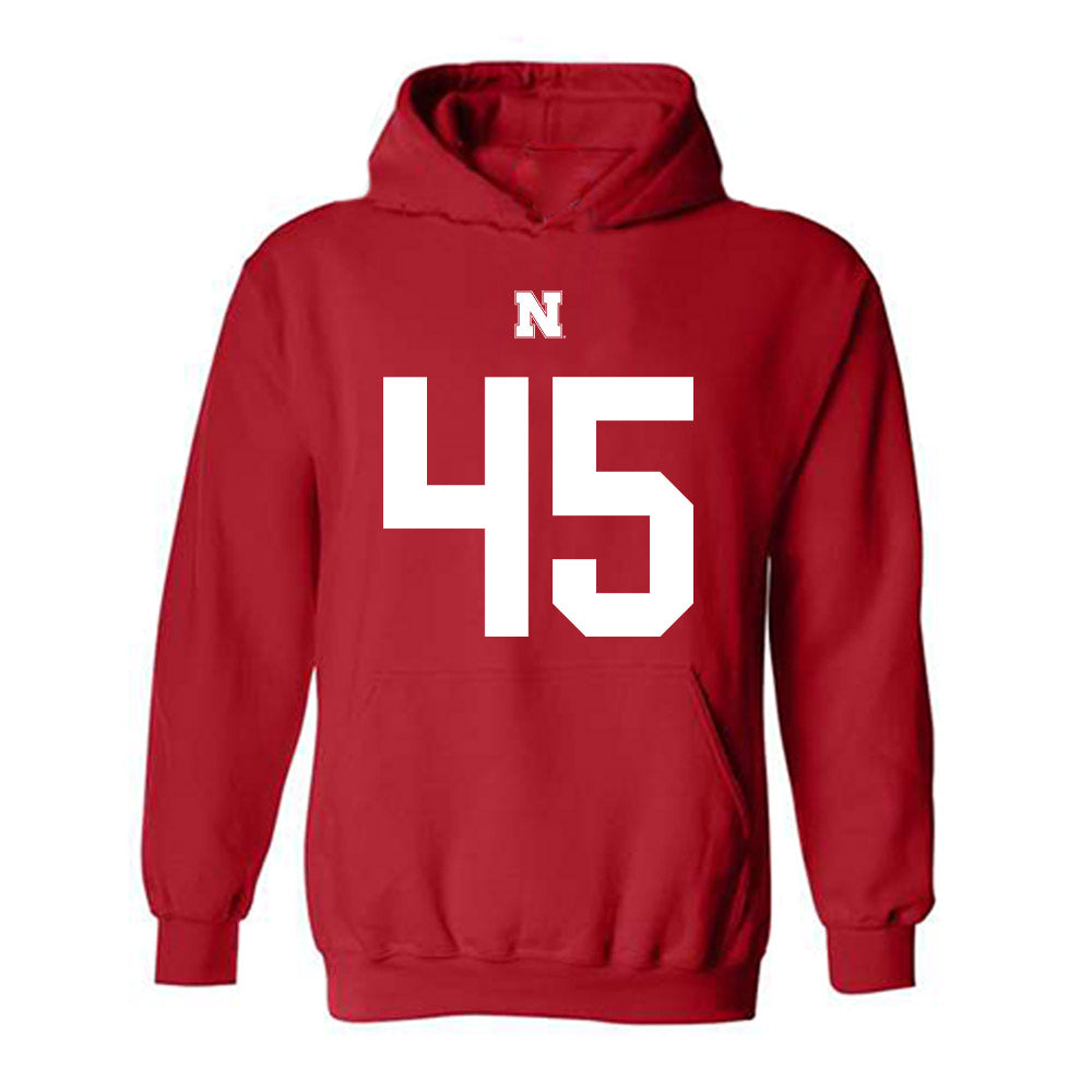Nebraska - NCAA Football : Dylan Rogers - Fashion Shersey Hooded Sweatshirt-0