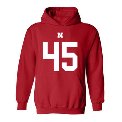 Nebraska - NCAA Football : Dylan Rogers - Fashion Shersey Hooded Sweatshirt-0