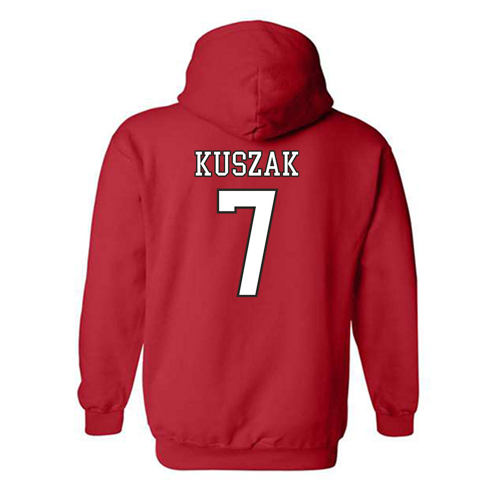 Nebraska - NCAA Softball : Ava Kuszak - Sports Shersey Hooded Sweatshirt-1