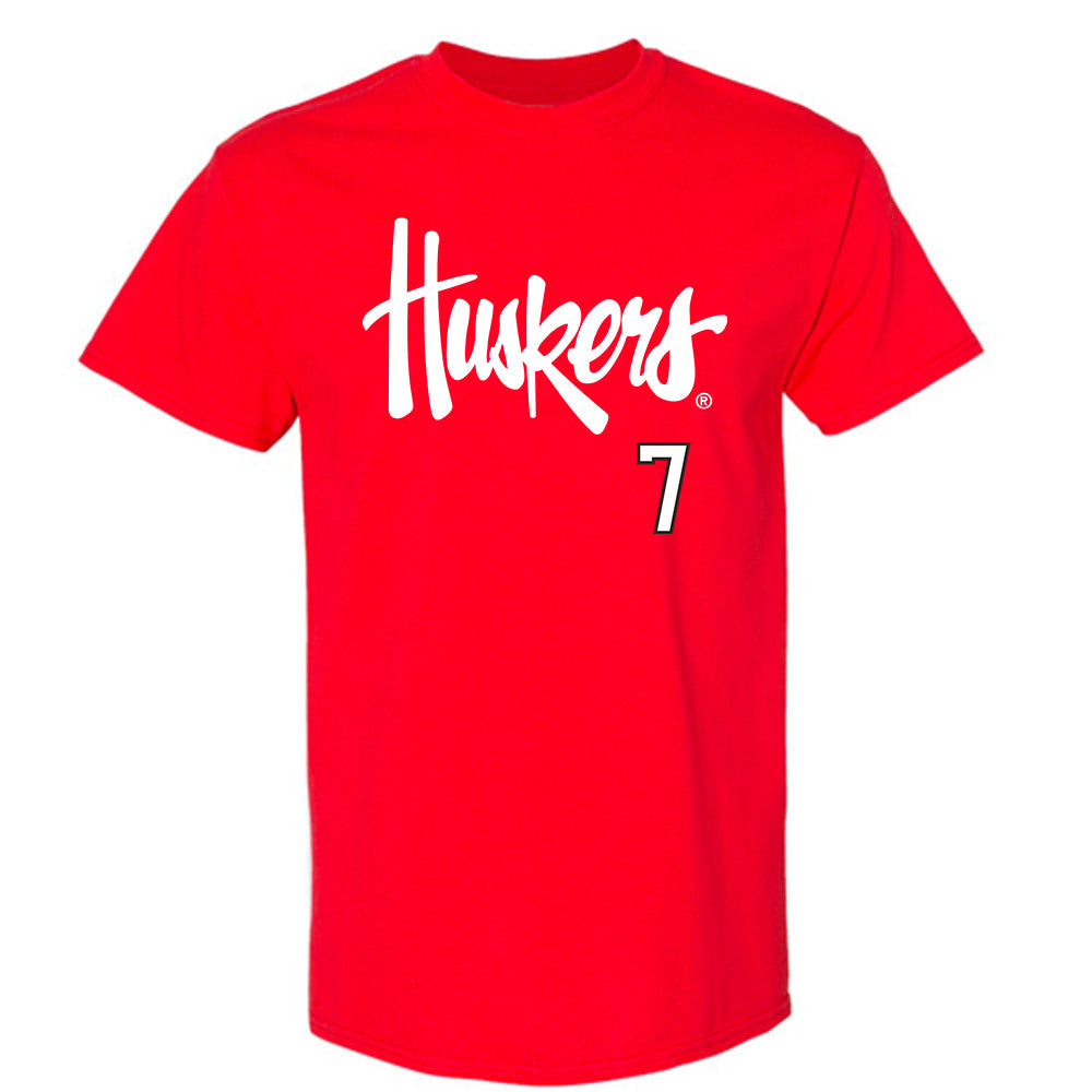 Nebraska - NCAA Softball : Ava Kuszak - Sports Shersey T-Shirt-0