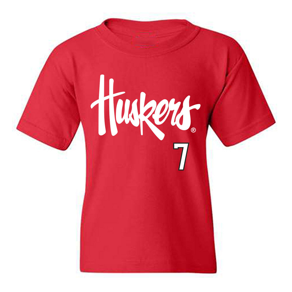 Nebraska - NCAA Softball : Ava Kuszak - Sports Shersey Youth T-Shirt-0