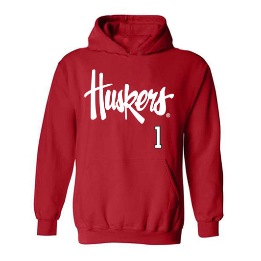 Nebraska - NCAA Softball : Olivia DiNardo - Sports Shersey Hooded Sweatshirt-0