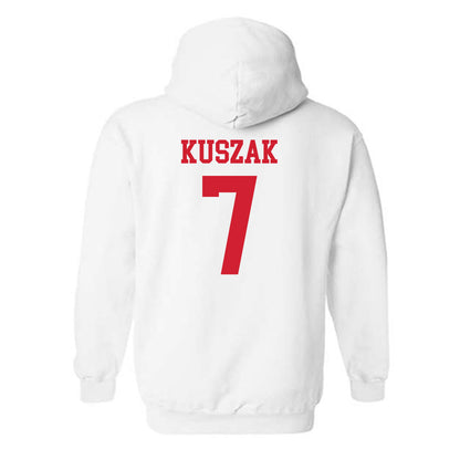 Nebraska - NCAA Softball : Ava Kuszak - Generic Shersey Hooded Sweatshirt-1