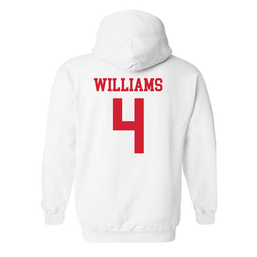 Nebraska - NCAA Women's Soccer : Karli Williams - Generic Shersey Hooded Sweatshirt-1